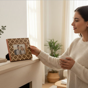 Cadres Gravés Élégant Motif géométrique moderne en bois