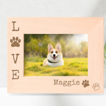 Empreinte de patte Dog LOVE Photo personnalisée mo