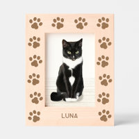 Empreintes de pattes avec nom de chat personnalisé