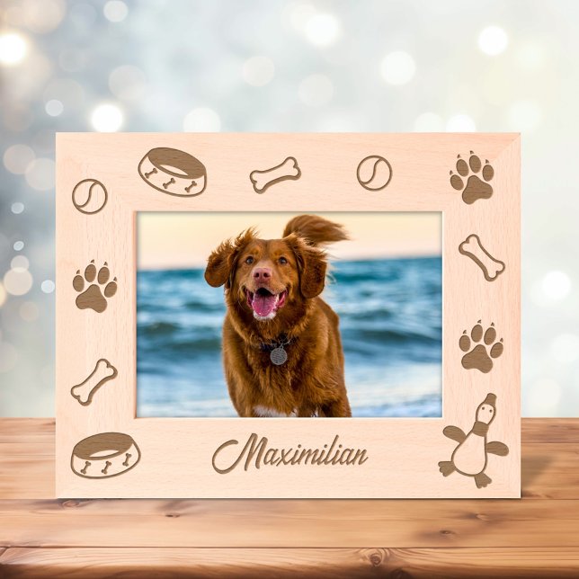 Cadres Gravés Empreintes de pattes de plats de jouets de chien 7 (Créateur téléchargé)