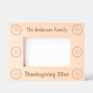 Cadres Gravés Feuilles de chêne Thanksgiving Custom