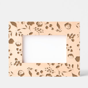 Cadres Gravés Fleurs de motif de rose et de feuille rustiques Fl