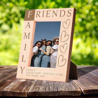 Cadres Gravés Friends are Family Rustic Wooden Photo frame