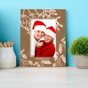 Cadres Gravés Frontière de Noël Holly et Mistletoe