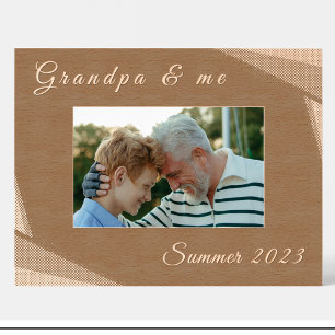Cadres Gravés Grandpa géométrique Date Custom Wood Picture Frame