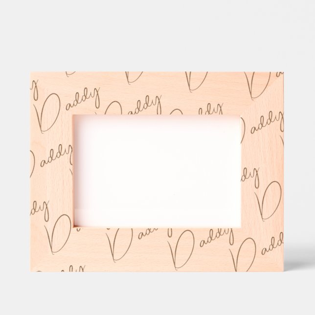 Cadres Gravés Handwritten-Style Custom Daddy Wood Frame, 7x5,  (Recto)