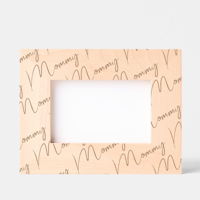 Cadres Gravés Handwritten-Style Custom Mommy Wood Frame, 6x4,  (Recto)