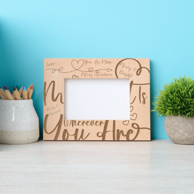 Cadres Gravés Joyeux Noël branché Vous êtes à moi (Recto)