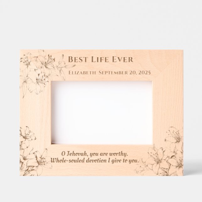 Cadres Gravés JW Baptism Gift Keepsaké pour les nouvelles soeurs (Recto)