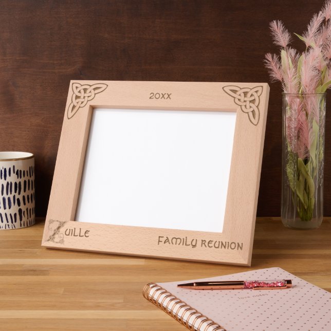 Cadres Gravés Lettre celtique Z Nom personnalisé (Gauche)