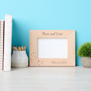 Cadres Gravés Lune étoilée personnalisée pour bébé et enfants
