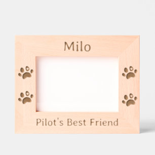 Cadres Gravés Meilleur ami du pilote Empreinte de patte de chien