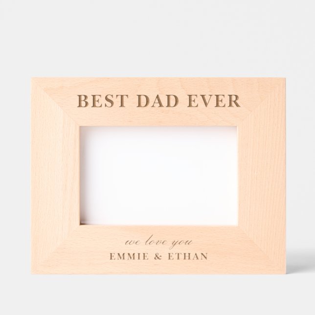 Cadres Gravés Meilleur Papa Jamais Cadeau Photo Cadeau Cadeau (Recto)