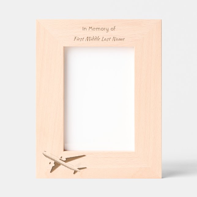 Cadres Gravés  Memorial Keepsake Pilot Airplane Flying (Recto)