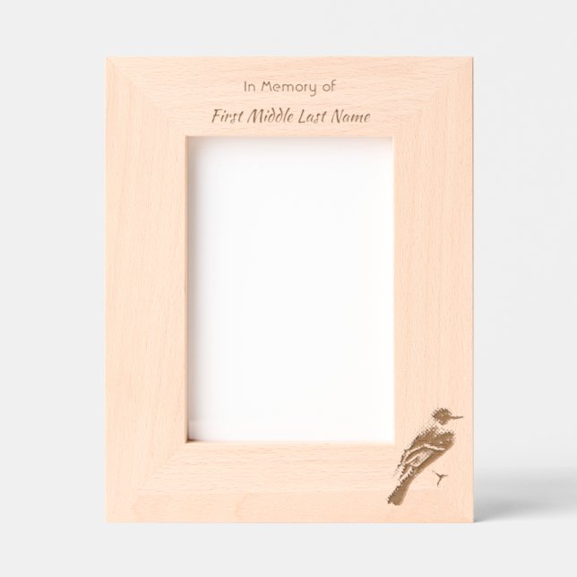 Cadres Gravés Memorial Keepsake Remembrance Bluebird Garden (Recto)