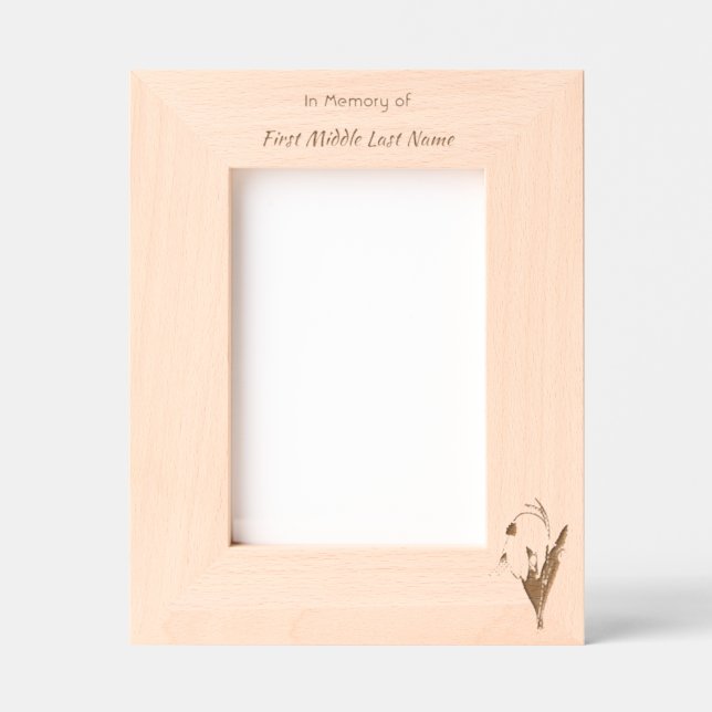 Cadres Gravés Memorial Keepsake  Snowdrop Flowers (Recto)