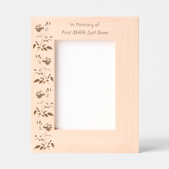 Cadres Gravés Memorial Remembrance Keepsake Roses Garden Flowers (Recto)