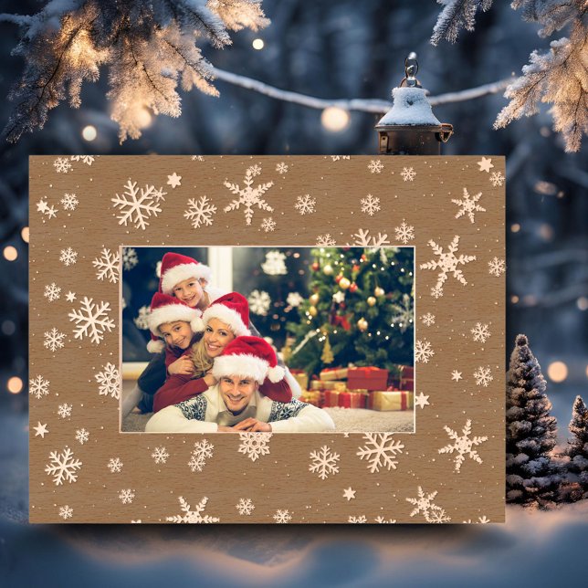 Cadres Gravés Modern Black White Snowflake Pattern (Créateur téléchargé)