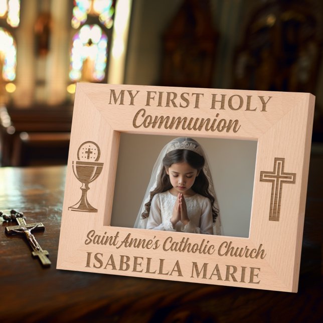 Cadres Gravés Mon premier nom personnalisé de communion (Créateur téléchargé)