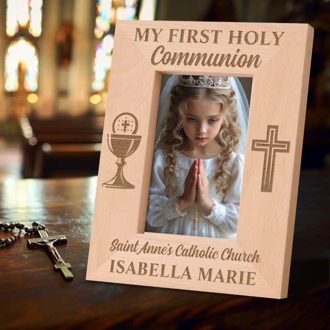 Cadres Gravés Mon premier nom personnalisé de communion (Créateur téléchargé)
