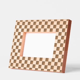 Cadres Gravés Motif à damier gravé au laser moderne