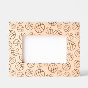 Cadres Gravés Motif de balle de basket-ball abstrait moderne
