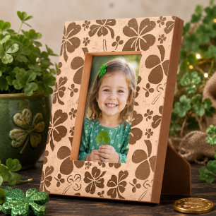 Cadres Gravés Motif de trèfle Shamrock à quatre feuilles