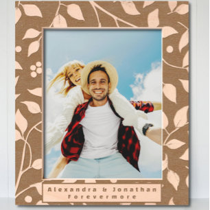 Cadres Gravés Motif feuille romantique Nouveau Mariage marié