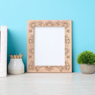 Cadres Gravés Motif floral de dentelle Taille portrait 8"x10"