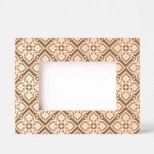 Cadres Gravés Motif géométrique de pixel pour paysage floral gra