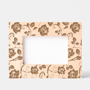 Cadres Gravés motif rose vintage