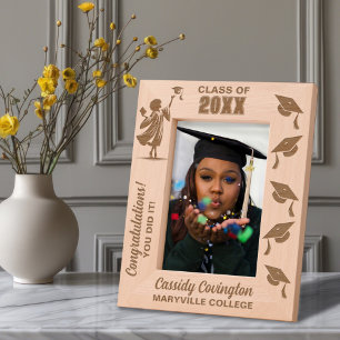 Cadres Gravés Nom du diplôme personnalisé, école/collège, année