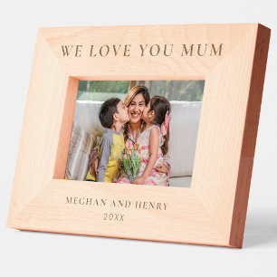 Cadres Gravés Nous t'aimons maman Cadeau photo personnalisé Cade