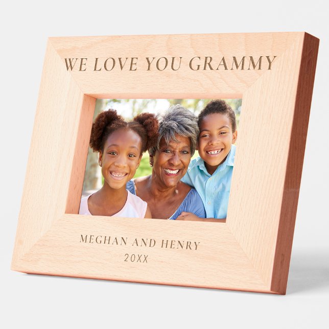 Cadres Gravés Nous Vous Aimons Grammy Cadeau photo personnalisé  (Créateur téléchargé)