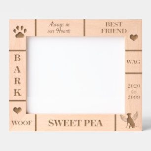 Cadres Gravés Paysage 10x8 Animal Memorial Angel Nom du chien An