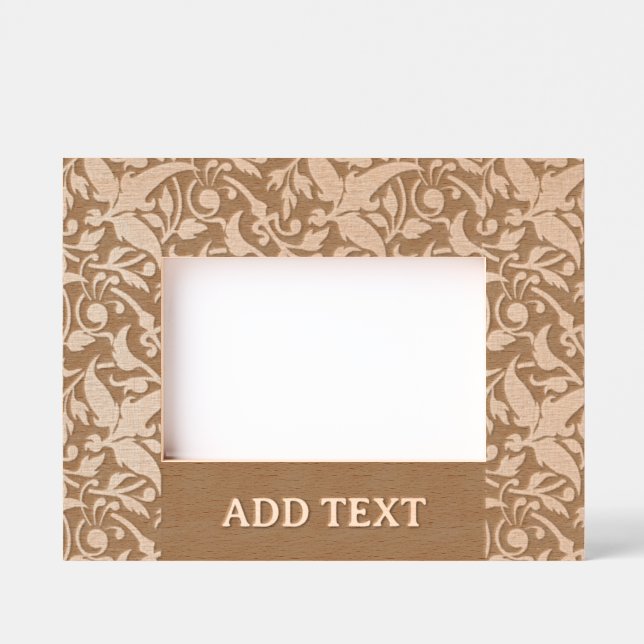 Cadres Gravés Paysage personnalisé 6" x 4", FrameStyle : naturel (Recto)