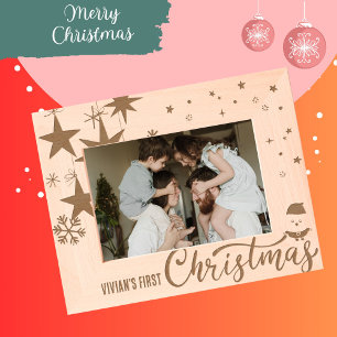 Cadres Gravés Père Noël premier bois de Noël