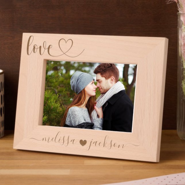 Cadres Gravés Personalized Love Photo Frame with Names (Créateur téléchargé)