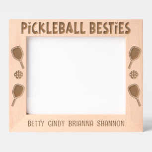 Cadres Gravés Pickleball Besties Groupe d'amis Pickleball Friend