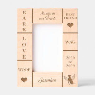 Cadres Gravés Portrait 4x6 Animal Memorial Angel Nom du chien An