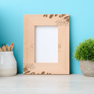 Cadres Gravés Portrait personnalisé 4" x 6", FrameStyle : nature