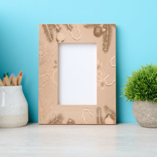 Cadres Gravés Portrait personnalisé 4" x 6", FrameStyle : nature