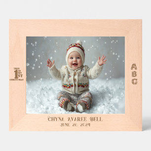 Cadres Gravés Premier Noël du bébé