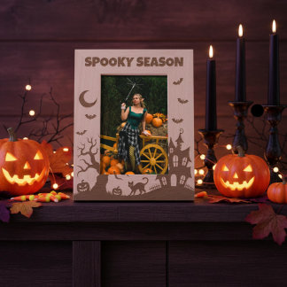 Cadres Gravés Scène d'Halloween de la Saison Effrayante