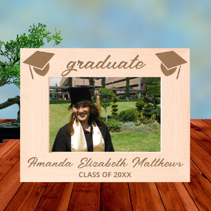Cadres Gravés Simple Script 7x5L Élégante image de graduation ch