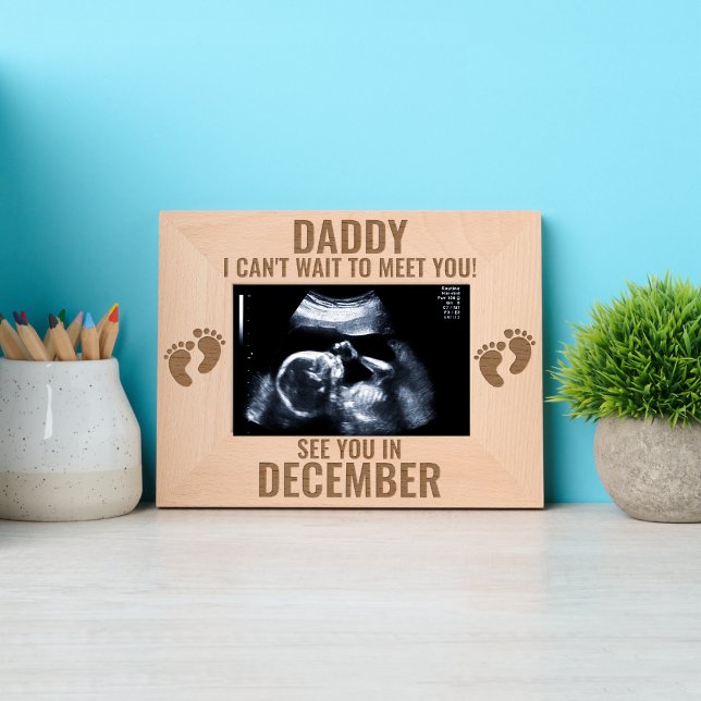 Cadres Gravés Sonogramme Papa sera bébé Fête des pères de bosse (Créateur téléchargé)