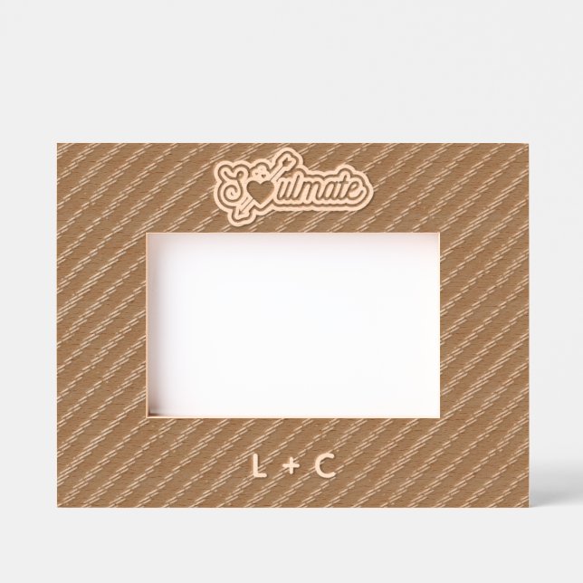 Cadres Gravés Soulmate Engraved Wood Laser Etched Picture Frame (Recto)