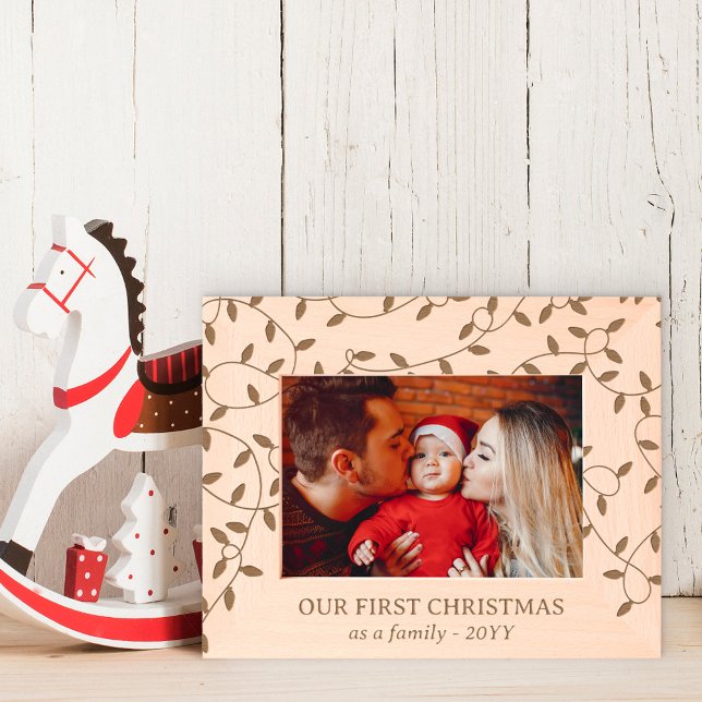 Cadres Gravés String Lights 1er Noël en famille (Créateur téléchargé)