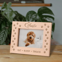Texte de nom personnalisé Patte de chien chat mign