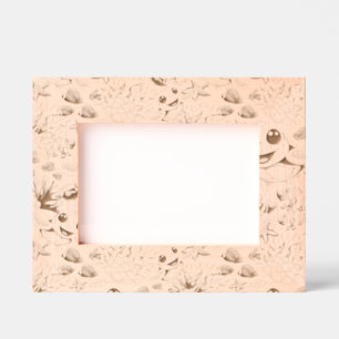 Cadres Gravés Tortue de mer Bébé heureux et mignonne personnage